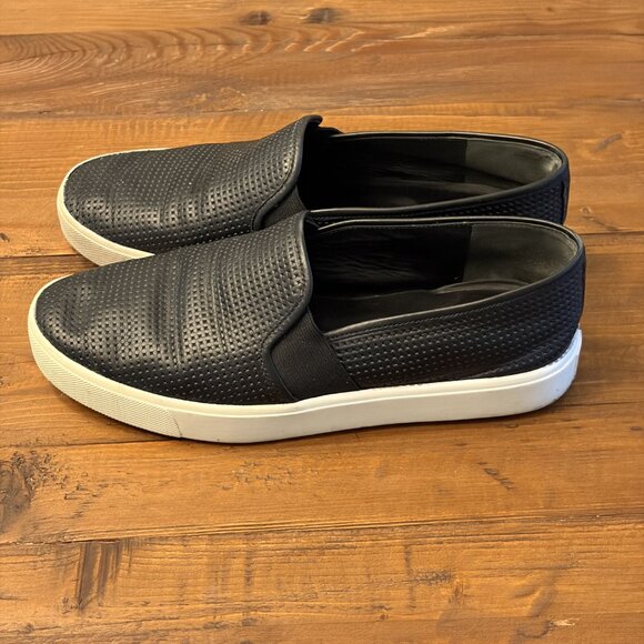 Vince Black Perforated 'Blair 5' Slip-On Sneaker- size 7 - Picture 1 of 4